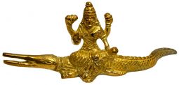 Brass Ganga on Crocodile 2"
